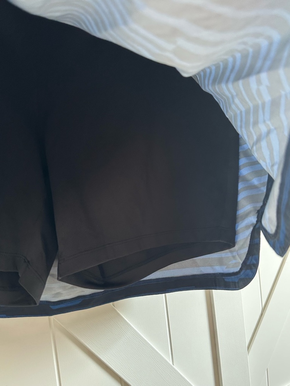 Chico’s Zenergy XL 16 Blue Black Athletic Skort Built-In Shorts Size 3 Pockets - Picture 3 of 6